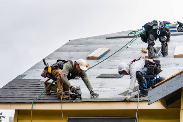 Professional Roofing technician working in Midland, MI